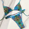 Rinabe Sexy Bikini Floral Print Swimwear String Bikini Set Push Up Swimsuit 2023 Bikinis Women Biquini Beach Bathing Suit Women