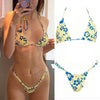 Rinabe Sexy Bikini Floral Print Swimwear String Bikini Set Push Up Swimsuit 2023 Bikinis Women Biquini Beach Bathing Suit Women