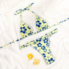 Rinabe Sexy Bikini Floral Print Swimwear String Bikini Set Push Up Swimsuit 2023 Bikinis Women Biquini Beach Bathing Suit Women