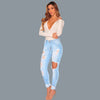 Ripped Jeans Women Moto Biker Jeans Woman High Waist Classic Pants for Women  Blue Jean Femme Pantalones Mujer