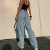 Ripped Straight Women's jeans Baggy Vintage High Waist Boyfriends Mom Denim Distressed Streetwear 2022 Female  Iamhotty