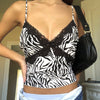 Rockmore Lace Camis Summer Tops For Women 2022 Strawberry Print Harajuku Korean Cute Low Cut Sexy Crop Tank Top Skinny Clubwear
