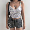 Rockmore Lace Camis Summer Tops For Women 2022 Strawberry Print Harajuku Korean Cute Low Cut Sexy Crop Tank Top Skinny Clubwear