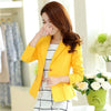 Bolero Mujer Chaquetas Autumn Women Long Sleeve Button Slim Jacket Coat Casual Candy Color Formal Outwear Suit Tops Female