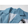 Rose Embroidered Blue Suit Jacket Women's Autumn And Winter Retro Irregular Length Commuting High-end Blazer Coat Female Fashion
