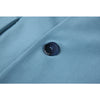 Rose Embroidered Blue Suit Jacket Women's Autumn And Winter Retro Irregular Length Commuting High-end Blazer Coat Female Fashion