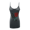 Rose Print Sling Pack Hip Dress Women Tank Top Print Waist Sleeveless Dress V Neck Pocket Mini Dress Dresses Women