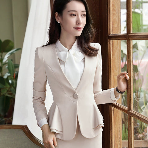 Ruffles Women Blazers and jackets 2022 New Suit feminino Puff Long-Sleeve fashion Office Formal Outerwear Female Blaser