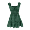 Ruffles Women's Summer Dress Sexy Pleated Sleeve Polka Dot print Mini Dresses Bohemian A-line Sundress A Line Party Dresses 2022
