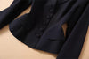 Runway Designer Notched Collar Blazer Coat & Bodycon Midi Skirts Women 2 Pcs Sets Women Office Work Dress Sets