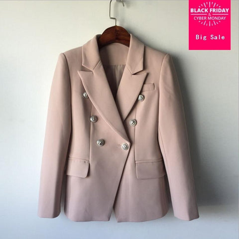 S-2XL brand 2023 spring Korean Slim blazer suit women metal button double-breasted Blazer & Suits wj1672 dropship