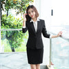 S-4XL High-end Women's Suit Office Professional Work Clothes Two-piece Set Spring Autumn Ladies Jackets High Waist Skirt
