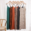 S-4XL Korean Polka Dot Summer Women Dress Spaghetti Strap Boho Leopard Print Maxi Party Vestidos Plus Size M30262