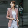 S-4XL New Women's Blazer Spring 2022 Fashion Classic Solid color Linen Cotton Small Blazers Coat Slim Outerwear Work Tops Female