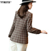 S-4XL Plus Size Jacket Office Women's 2022 Autumn and Winter Professional Wear Long-sleeved Suit Work Clothes
