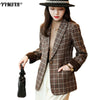 S-4XL Plus Size Jacket Office Women's 2022 Autumn and Winter Professional Wear Long-sleeved Suit Work Clothes