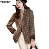 S-4XL Plus Size Jacket Office Women's 2022 Autumn and Winter Professional Wear Long-sleeved Suit Work Clothes