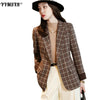 S-4XL Plus Size Jacket Office Women's 2022 Autumn and Winter Professional Wear Long-sleeved Suit Work Clothes
