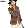 S-4XL Plus Size Jacket Office Women's 2022 Autumn and Winter Professional Wear Long-sleeved Suit Work Clothes