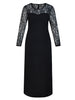 S-4XL Plus Size Maxi Prom Dresses Women Black Lace Sleeve Mermaid Formal Evening Party Cocktail Dress 2023 Elegant Clothing