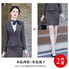 S-4XL Professional Women's Office Suit Skirt Two-piece Spring and Autumn Solid Color Long Sleeve Jacket Casual Half Body