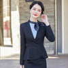 S-4XL Professional Women's Office Suit Skirt Two-piece Spring and Autumn Solid Color Long Sleeve Jacket Casual Half Body