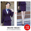 S-4XL Professional Women's Office Suit Skirt Two-piece Spring and Autumn Solid Color Long Sleeve Jacket Casual Half Body