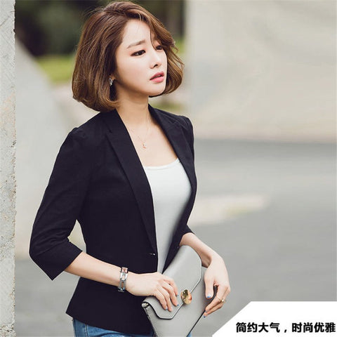 S-4XL Women's Blazer Fashion Classic Solid Color Linen Blazers Coat Women Slim Outerwear Plus Size Women Blazer 2022 A1735