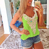 S-5XL Elastic Women Tank Tops New V-Neck Lace Sleeveless Vest Patchwork Slim Bodycon Sexy Summer Camis