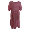 S-5xl Plus Size Women Dress Classic Houndstooth Short Sleeve 0-neck Plaid Dress Summer Casual Loose Beach Holiday Long Dress