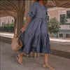 S-5xl Plus Size Women Dress Classic Houndstooth Short Sleeve 0-neck Plaid Dress Summer Casual Loose Beach Holiday Long Dress