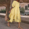 S-5xl Plus Size Women Dress Classic Houndstooth Short Sleeve 0-neck Plaid Dress Summer Casual Loose Beach Holiday Long Dress