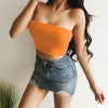 S/M/L/XL Plus Size 95%Polyester Summer Single Shoulder Woman Crop Top Sexy Slim Casual Sleeveless Straps Cropped Elastic Vest