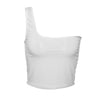 S/M/L/XL Plus Size 95%Polyester Summer Single Shoulder Woman Crop Top Sexy Slim Casual Sleeveless Straps Cropped Elastic Vest