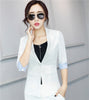 S To 4XL Candy Color Women's Blazer Half Sleeve With Turnback Cuff Patchwork Female Suit Jackets Button Pockets Blazers Womens