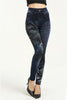 S-XL High Elastic Women Leggings Black Cat Imitation Jeans Pattern Fashion Slim Seamless Pants Trousers Denim Leggings