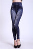 S-XL High Elastic Women Leggings Black Cat Imitation Jeans Pattern Fashion Slim Seamless Pants Trousers Denim Leggings