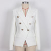 S-XXL  Solid Color Slim Fit B Button Long Sleeve Blazer + Half Skirt Commuter Professional Woman Suit