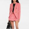 S-XXL  Solid Color Slim Fit B Button Long Sleeve Blazer + Half Skirt Commuter Professional Woman Suit