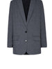Women Coat 2023 Spring and Autumn Solid Color Thin Single Breasted V-Neck Lapel Long Sleeves Jacket Loose Gray Ladies Suit
