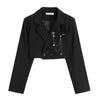 Office Ladies Casual White Blazer Women Spring Black Oversized Blazer Jacket Female Elegant Business Short Black Coat