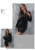 2023 Spring Long Sleeve Sheath Cardigan Shirt Dress Female  Long Sleeve Black Office Lady Short Mini Dresses