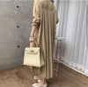 SHENGPALAE Patchwork Dsegin Dress Women's Spring 2023 Round Neck Back Pleated Loose Long Sleeve Plus Velvet Dresses Robe