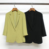 Women Coat 2023 Spring and Autumn Solid Color 100% Acetate Fiber Three-quarter Sleeve One Button Women Casual Blazer