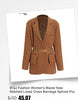 IEQJ Women's Blazer Suits 2023 Autumn Long Sleeve Double Breasted Office Lady Work Wear Suit Jacket Female 3W6456