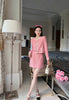 2023 autumn and winter women's clothing styles Crew Neck Coat Mid-Length Dress Set 0907