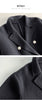Women Blazer Slim Fit 100% Wool Double-breasted Knitted Stretch Lapel Jacket