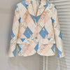 Cartoon Animal Print Design Brand Suit  Casual Lapel  Blazer Women Original Famous Jacket Unisex