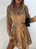 Women Elegant Solid Turn-down Collar Shirts Dress Lady Single-Breasted Mini Dress Spring Summer Long Sleeve Party Dress