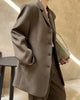 Solid Color Blazers Women 2023 Spring Autumn Cozy Notched Collar Single Breasted Tops Simple Blazer Femme